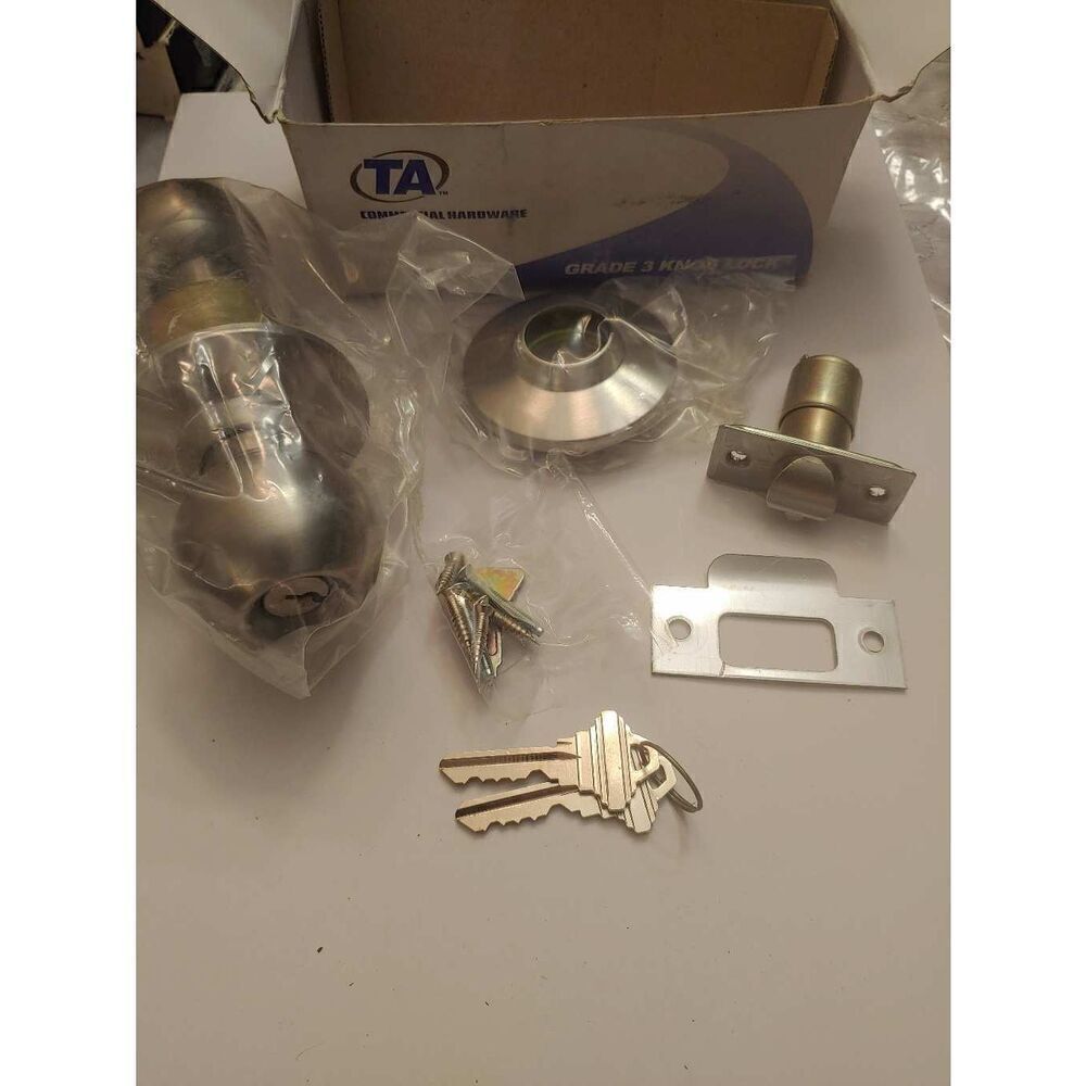 TA EC-B80 Brushed Chrome Grade 3 Knob Lock.